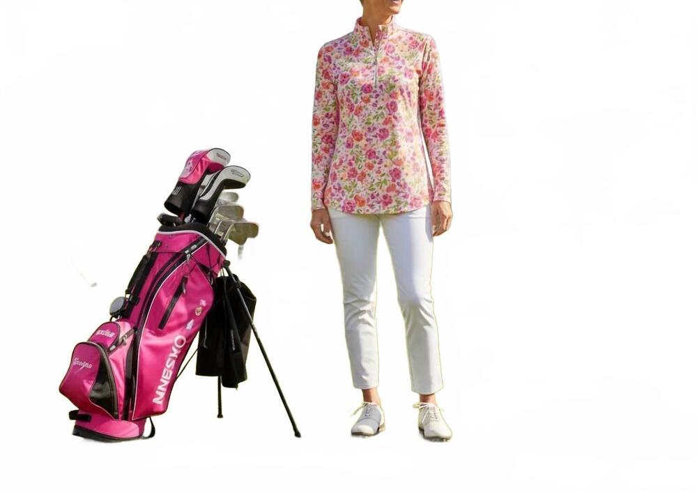 NEW KATHERINE WAY anna maria pullover top in flora dora pink